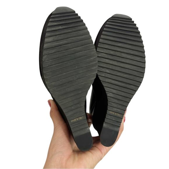 YVES SAINT LAURENT BLACK LACE UP LEATHER SUEDE PLATFORM WOMEN BOOTS SIZE 39 - Picture 3 of 8